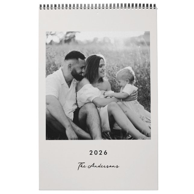 Modern Minimalist 2026 Photo Calendar (Cover)