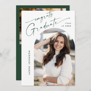 Modern Minimalist 2 PHOTO Graduation Party Invitation