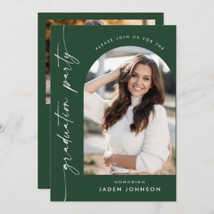 Modern Minimalist 2 PHOTO Graduation Party Invitation