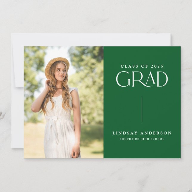 Modern Minimalist 3 Photo Graduation Party Invitation (Front)