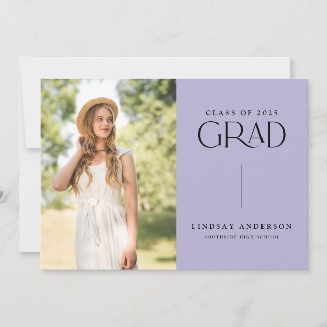 Modern Minimalist 3 Photo Graduation Party Invitation (Front)