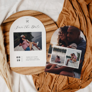 Modern Minimalist 4 Photo Arch Save the Date