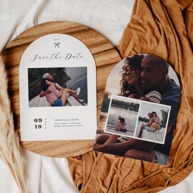 Modern Minimalist 4 Photo | Arch Save the Date (Creator Uploaded)