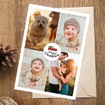 Modern Minimalist 4 Photo Collage Christmas  Holiday Card<br><div class="desc">This modern minimalist photo collage holiday card features four photos and a Merry Christmas greeting, with a rustic red truck and Christmas tree on its trunk in the center. The reverse contains your custom wishes in a modern, elegant typography. Perfect Christmas holiday card to send to your family and friends!...</div>