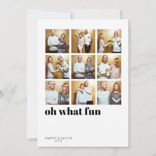 Modern Minimalist 9 Square Holiday Photo Card