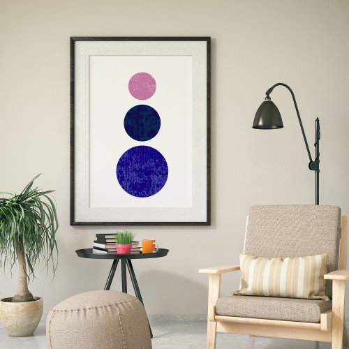 Modern Minimalist Abstract Art Circles Poster