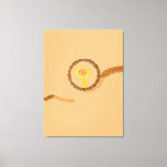 Modern Minimalist Abstract Bronze &amp; Peach Art Canvas Print