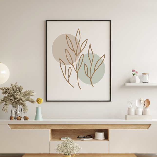 Modern Minimalist Abstract Floral Line Art Drawing Poster (Creator Uploaded)