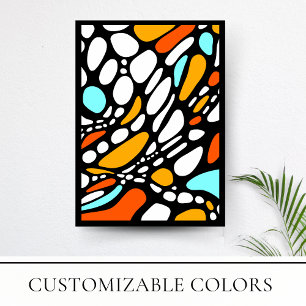 Modern Minimalist Abstract Neurographic Art Print
