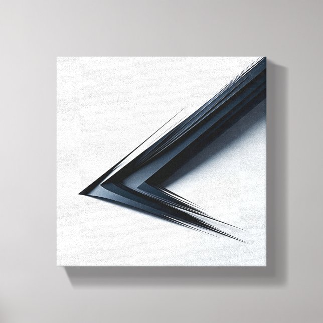 Modern Minimalist Abstract Sharp Vector - 3D  Canvas Print (Front)