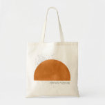 Modern Minimalist Abstract Sun  Tote Bag<br><div class="desc">design features a modern abstract brilliant sun shape with the word Noteworthy in a modern typography block script.  Easily customize the name on the front and monogram initials on the back.  Ideal keepsake and memories gift for all occasions.</div>