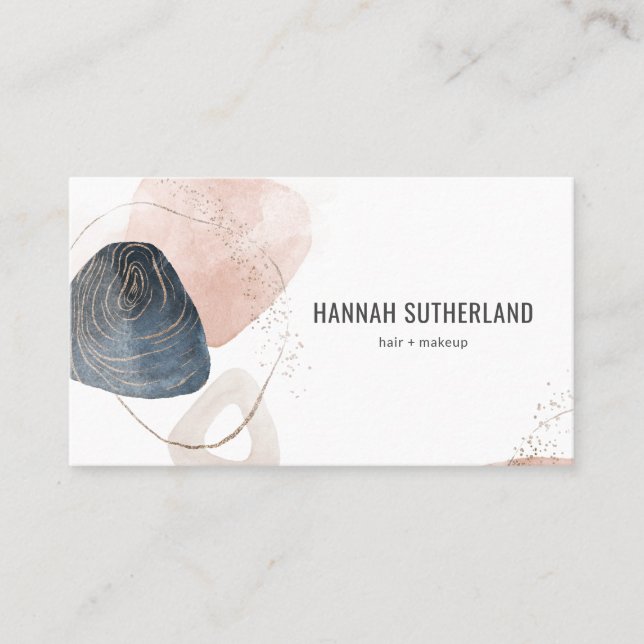 Modern Minimalist Abstract Typography Business Card (Front)