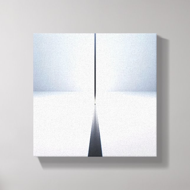 Modern Minimalist Abstract Vertical Beam - 3D  Canvas Print (Front)