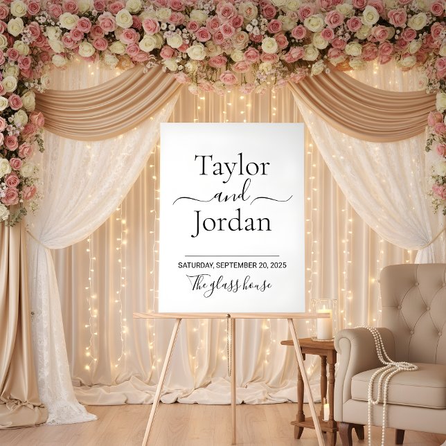 Modern Minimalist Acrylic Wedding Welcome  Acrylic Sign (Creator Uploaded)