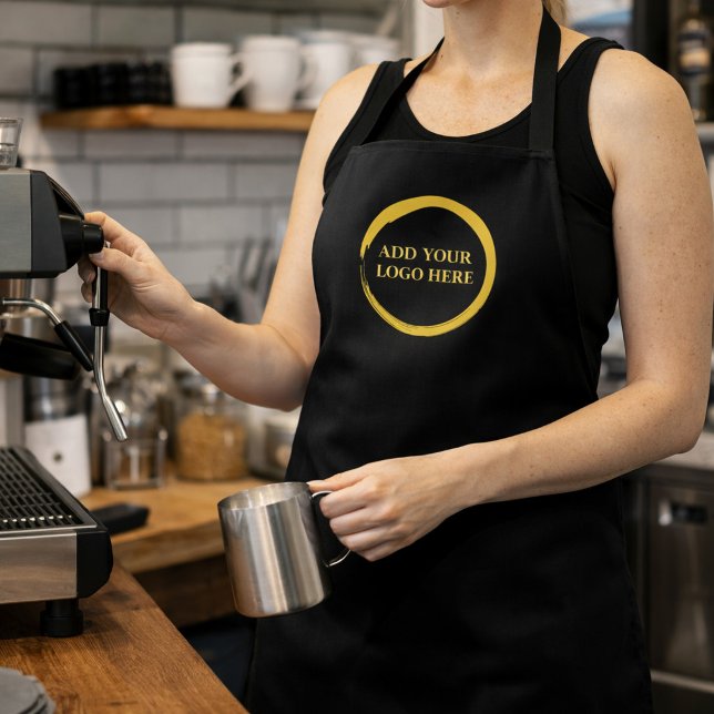 Modern minimalist add your logo professional apron (Modern minimalist add your logo professional apron. Nice apron for your own business.)