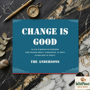 Modern Minimalist Address Change Moving  Postcard