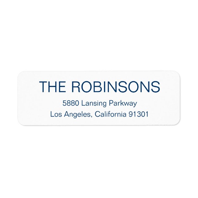 Modern Minimalist Address Label (Front)