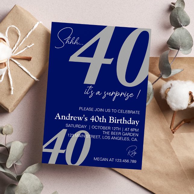 Modern Minimalist Adult Birthday Invitation (Creator Uploaded)