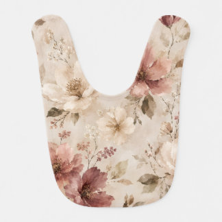 Modern Minimalist Aesthetic Nature Artwork Baby Bib