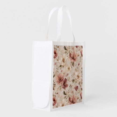 Modern Minimalist Aesthetic Nature Artwork Grocery Bag