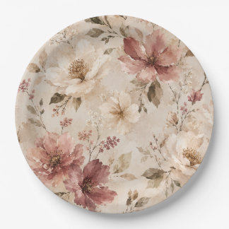 Modern Minimalist Aesthetic Nature Artwork Paper Plates