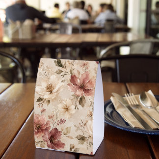 Modern Minimalist Aesthetic Nature Artwork Paper Table Tent