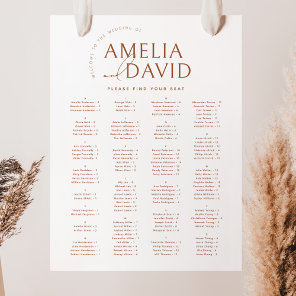 Modern Minimalist Alphabetical Seating Chart Foam Board