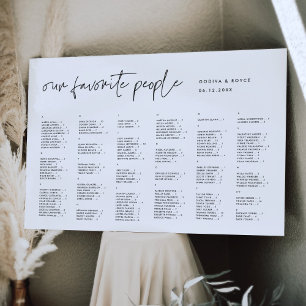 Modern Minimalist Alphabetical seating chart Sign