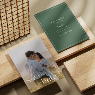 Modern Minimalist and Elegant Forest Green Photo