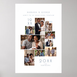 Modern Minimalist Anniversary Timeline MH26 Poster