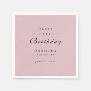 Modern Minimalist ANY Milestone Adult Birthday Napkins