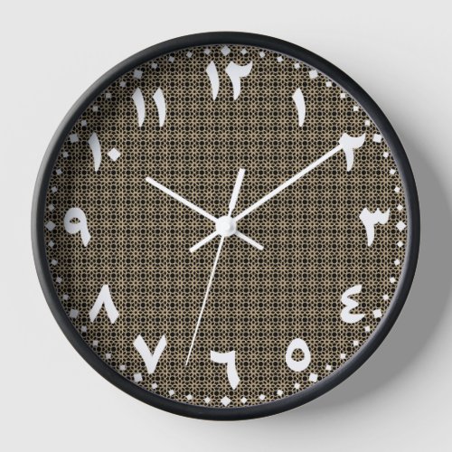 Modern Minimalist Arabesque Arabic Home Decor Clock
