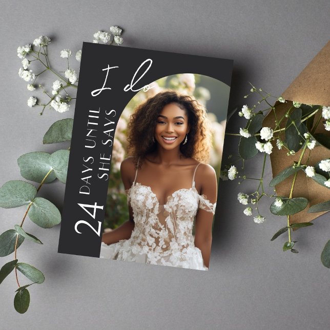 Modern Minimalist Arch Photo Bridal Shower Invitation (Creator Uploaded)