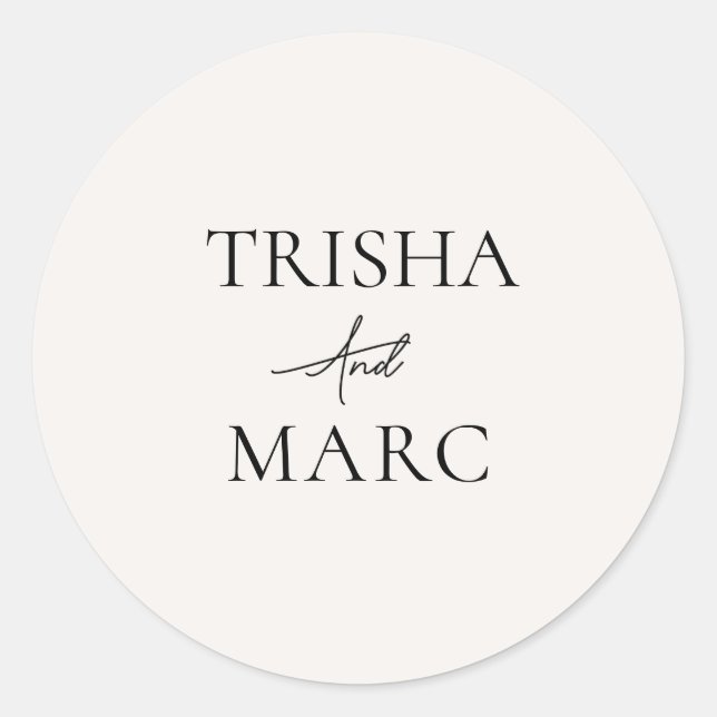 Modern Minimalist Arch Wedding Envelope Seals  (Front)