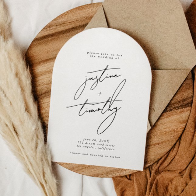 Modern Minimalist Arch Wedding Invitation (Creator Uploaded)