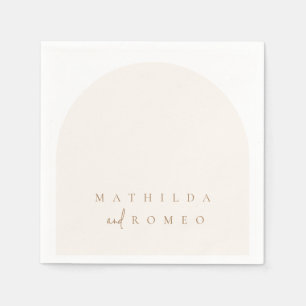 Modern Minimalist Arch Wedding Paper Napkin
