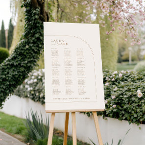 Modern Minimalist Arch Wedding Seating Charts Foam Board