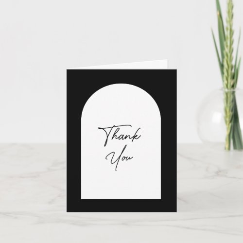 Modern Minimalist Arch Wedding Thank You Card