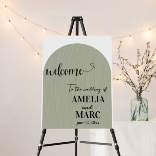 Modern Minimalist Arch Wedding Welcome Sign
