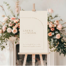 Modern Minimalist Arch Wedding Welcome Sign