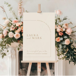 Modern Minimalist Arch Wedding Welcome Sign