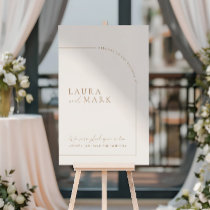 Modern Minimalist Arch Wedding Welcome Sign