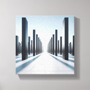 Modern Minimalist Architectural Perspective  Canvas Print