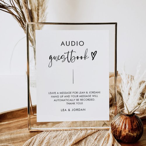 Modern Minimalist Audio Guestbook Sign