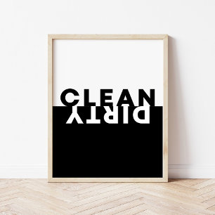 Modern Minimalist B/W Laundry Sign