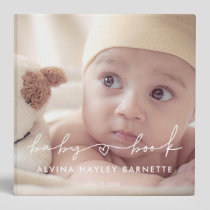Modern minimalist Baby Book photo album 3 Ring Binder