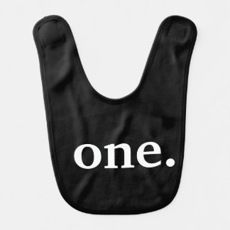 Modern Minimalist Baby First Birthday Bib