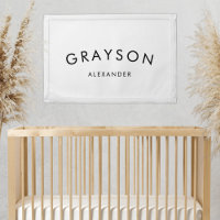 Modern Minimalist Baby Name Personalized Nursery