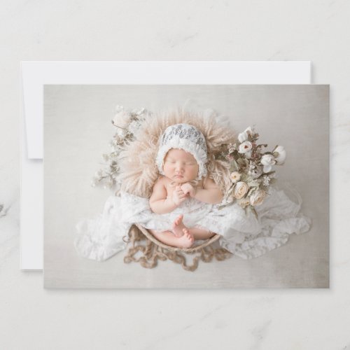 Modern Minimalist Baby Shower Thank You Photo Card