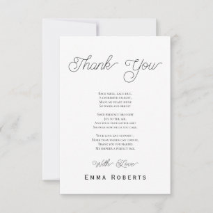 Modern Minimalist Baby Thank You Card